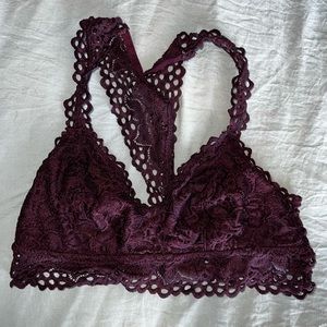 Dark Purple Aerie Lace Bralette